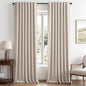 MIULEE 100% Blackout Linen Curtains 42 x 96 Inch Natural 2 Panels | Thermal by MIULEE