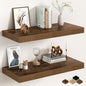 32Inch Floating Shelves for Wall, 12 Inch Deep Shelves for Bedroom, Bathroom by FunMemories