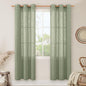 Linen Curtains for Living Room 80 Inch Length, Bronze Grommet Light Filtering by LAMIT