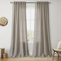 Grey Beige Curtains 90 Inches Long by Nanspring