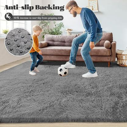 6x9 Area Rug for Living Room: Fluffy Shag Soft Washable Rugs Large Fuzzy Plush - Image 7