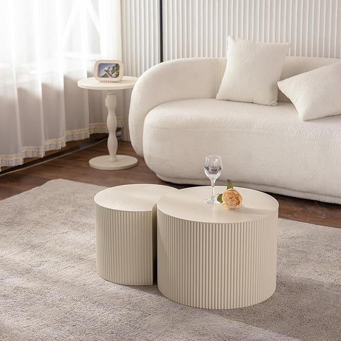 47.25'' Round Modern Coffee Table Set of 2 - Image 5
