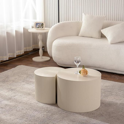 47.25'' Round Modern Coffee Table Set of 2 - Image 5