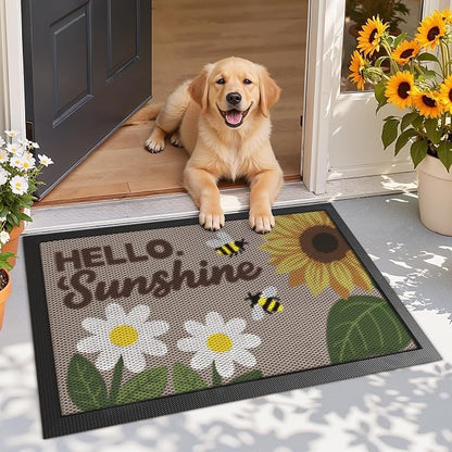 LUMI Outside Welcome Door Mat 17x30, Non-Slip Durable Rubber Easy Clean | - Image 3