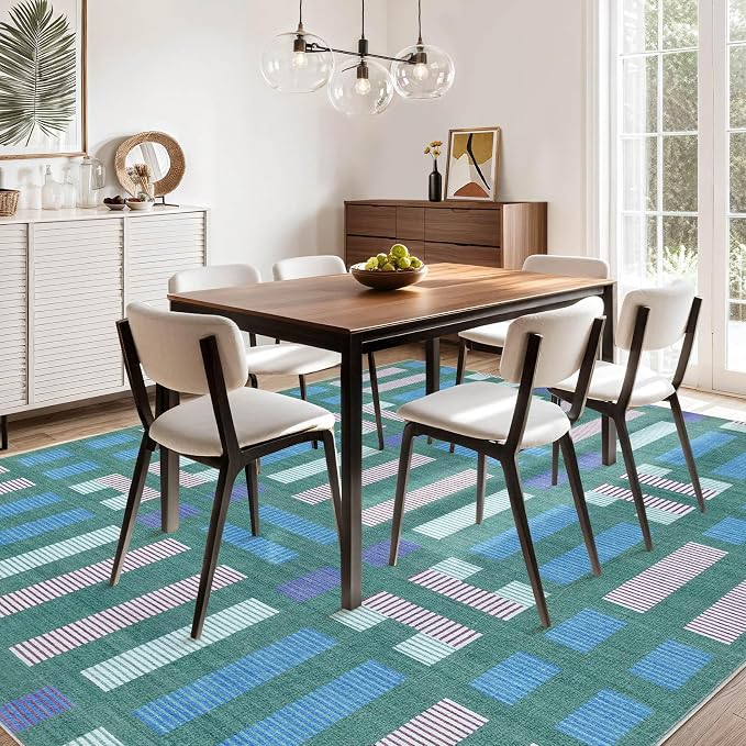 cotiled Boho 9x12 Area Rug for Living Room: Large Moroccan Washable Rug | Solve - Image 6