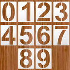 5 Inch Number Stencils 0-9 Address Number Stencil Reusable Number Stencils Set Digital Stencils Templates for Cake Stencil Address Number Painting Stencils Templates