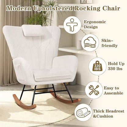 VECELO Rocking Chair Nursery - Image 4