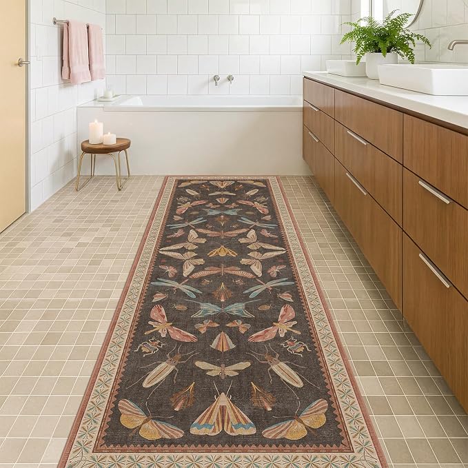 Boho Runner Rug 3x8, Stain Resistant Indoor Carpet - Image 3