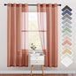 NICETOWN Open Linen Weave Linen Burlap Window Curtains, 72 inches Medium Long by NICETOWN
