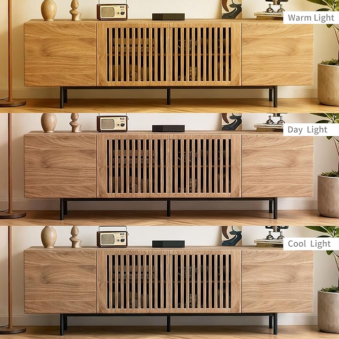 70.87" Mid-Century Modern TV Stand, Entertainment Center - Image 6