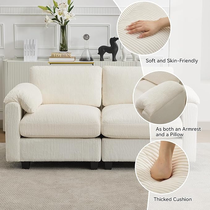 114'' Sectional 4 Seater Couch, Oversized Modular Couches - Image 3