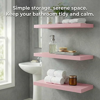 SAUMONIERES Floating Shelves Wall Shelf Solid Wood - Image 2