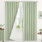100% Blackout Natural Linen Curtains 72 Inches 2 Panels, Light Green | Room by LAMIT