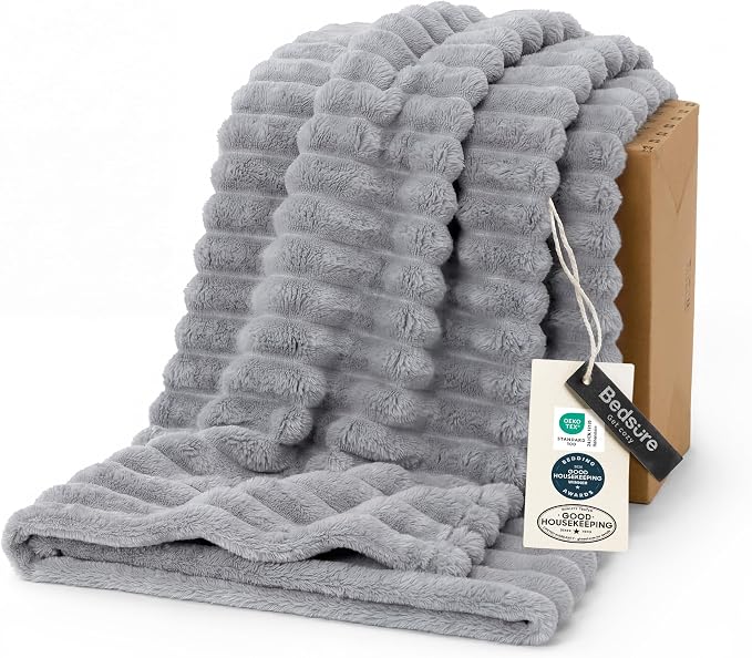 Bedsure Soft Twin XL Blanket for Bed Dorm Light Grey 66"x90" | Birthday Gifts by Unknown