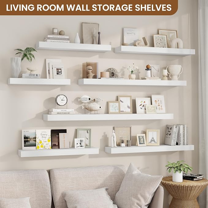 fuqing Floating Shelves for Wall, Wall Mounted Wood Floating Shelf - Image 3