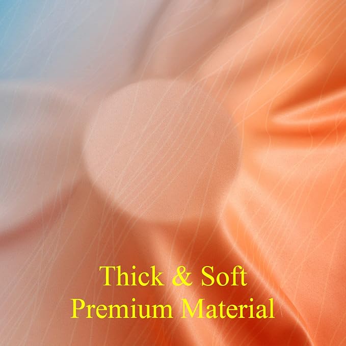 Ombre Orange and Blue Blackout Curtains 52Wx63L Inch Long | Gradient Curtains - Image 8