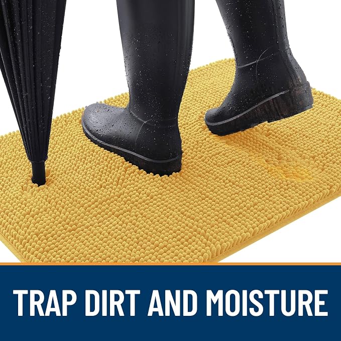 OLANLY Dog Door Mat for Muddy Paws 47x24, Super Absorbent Chenille Mud Mat | - Image 2