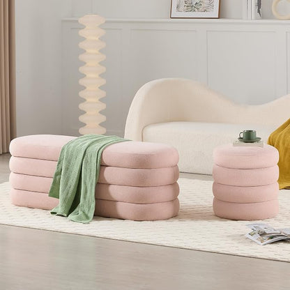 Busaurus Storage Ottoman Bench 49.2 Inch Upholstered Fabric Storage Bench - Image 6