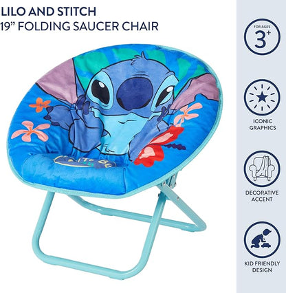Disney Stitch 19” Frame Folding Toddler Saucer™ Chair - Image 4