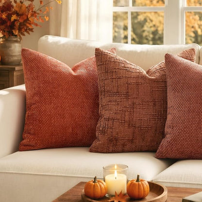 MIULEE Fall Decorative Lumbar Throw Pillow Covers 12x20 Burnt Orange 2 Pack | - Image 4