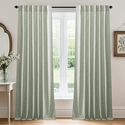RYB HOME Sheer Curtains 108 inches, Extra Long Floor to Ceiling Curtains | by RYBHOME