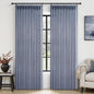 Sheer Linen Pinch Pleated Light Filtering Greyish Blue 90 Inch Curtains by PleatedDrapes