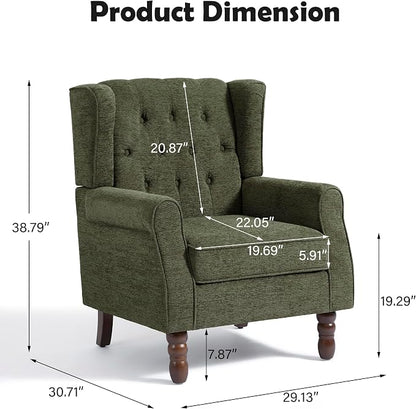 Mid-Century Modern Wingback Chair - Image 2