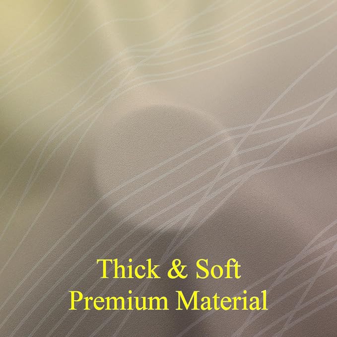 Brown and Yellow Blackout Curtains 52Wx84L Inch 2 Panels | Thermal Insulated - Image 8