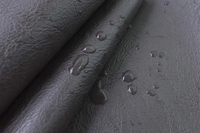 Wento Thick Half Yard Faux Leather Fabric Soft Skin Grain PU Leather - Image 5