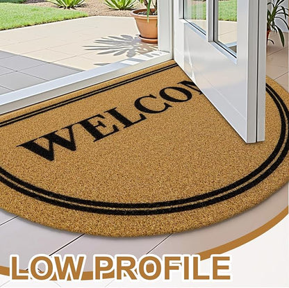 OLANLY Half Circle Front Door Mat, Low Profile Doormat, Stain and Fade Resistant - Image 3