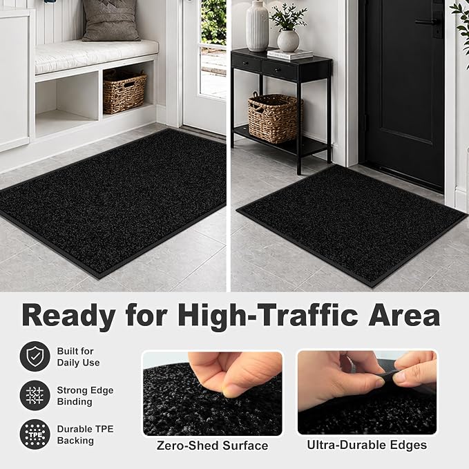 Super Absorbent Front Door Mat, Non-Slip Washable Indoor Doormats, Low Profile - Image 7