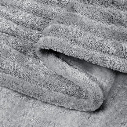 BEDELITE 3D Ribbed Jacquard Grey King Size Blankets - Image 4