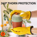 Vgo 3-Pairs Unlined Cow Grain Leather Work and Driver Gloves with Cow Split Leather Palm Patch (Size XXL, Gold,CA9590)