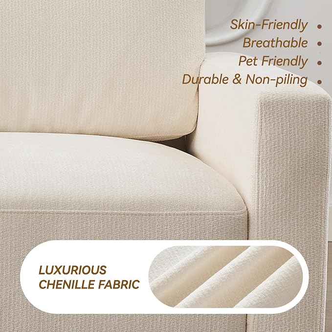 110.6" L Shaped Modular Sectional Sofa Modern Chenille Comfy Couch - Image 9