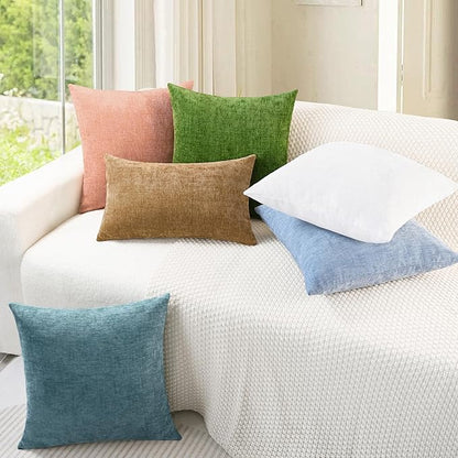 CaliTime Decorative Couch Throw Pillow Covers 24 X 24 Inches Smoke Blue | Pack - Image 4