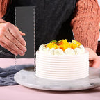 Revolving 12 Inch Round Aluminum Cake Decorating Stand - Turntable, Rotating for Pastries & Decorations