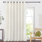 NICETOWN Flax Linen Curtains for Sliding Glass Door, W100 Inch Grommet Linen by NICETOWN