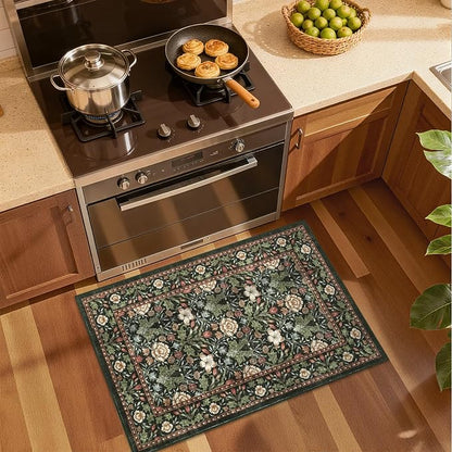 GarveeHome Small Forest Green Entryway Rug, 2x3 Washable Front Door Rug Indoor - Image 7