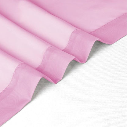 Chyhomenyc Pink Sheer Curtains 54 Inch Long 2 Panels, Light Filtering Rod - Image 7