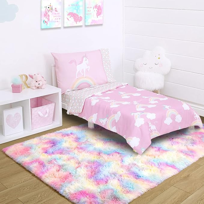 4x6 Rainbow Fluffy Soft Area Rug Non-Slip - Image 7