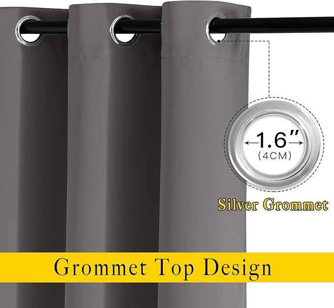 NICETOWN Bedroom Blackout Curtains Panels - Image 3