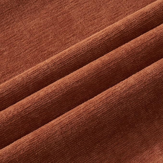 MIULEE Fall Rust Terracotta Chenille Couch Throw Pillow Covers, 18x18 | Set of 2 - Image 2