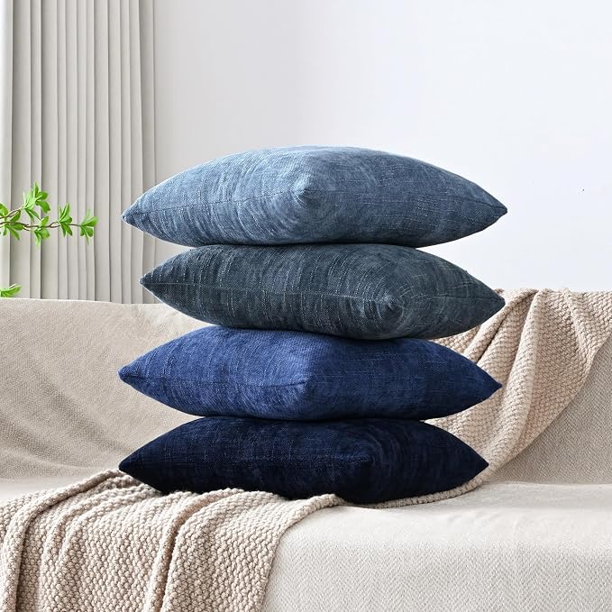 Set of 4 Soft Textured Decorative Throw Pillow Covers 12X20 Inch Cozy Farmhouse - Image 3