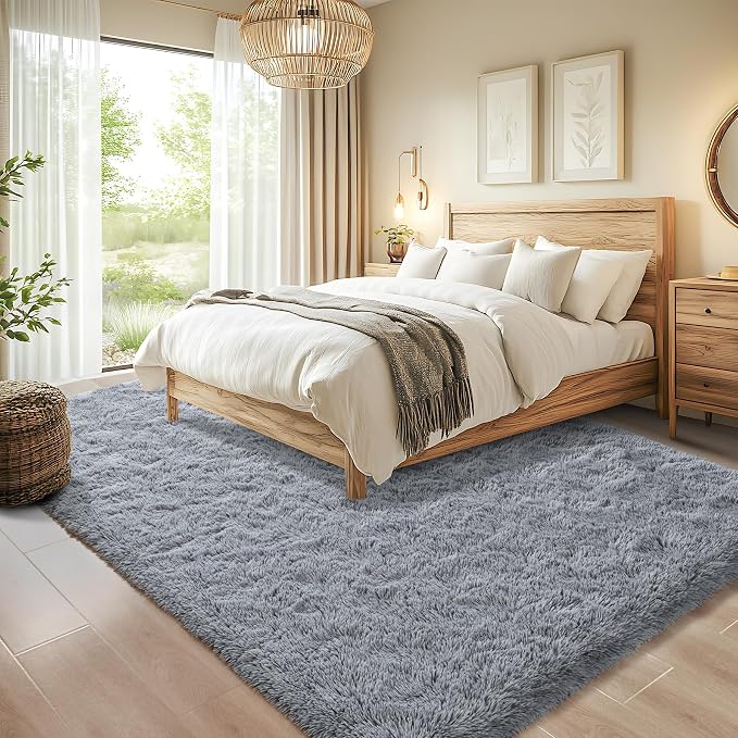 Chicrug Soft Area Rugs for Bedroom Living Room Plush Fluffy Rug 5x8 | Shag - Image 3