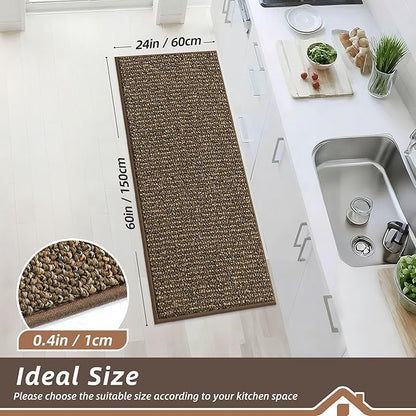 BEQHAUSE Kitchen Runner Rugs 24"x60", Kitchen Mats - Image 2