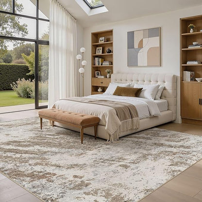 DMOYEST 5x7 Washable Area Rug: Abstract Modern Non-Slip Carpet, Soft Low Pile - Image 4