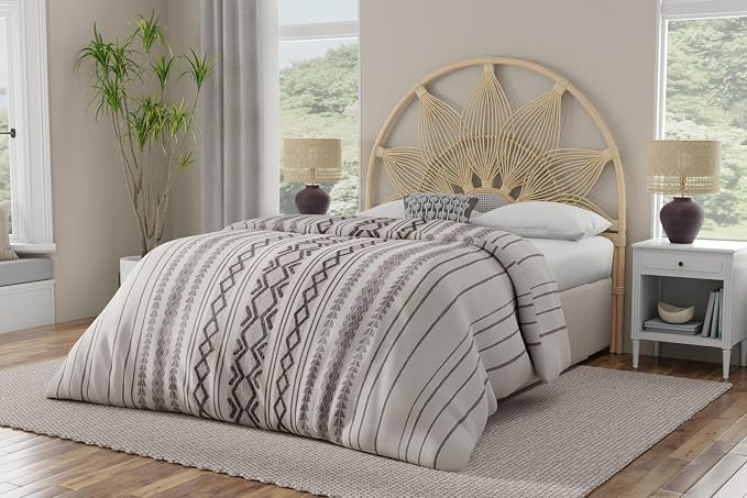 Kouboo Sunflower Rattan Twin Headboard Bedroom Bedroom Furniture Headboard Twin - Image 2