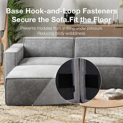 Novilla Modular Sectional Sofa, No Assembly Cloud Sectional Couch - Image 4