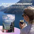 Yerba Mate Tea Powder - Peach Mango, Clean Energy & Focus with L-Theanine, Gut Health Support with Prebiotics, No Crash, 11.6oz (30 Servings)