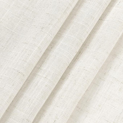 Cream Linen Back Tab Rod Pocket Curtains 50 Inch Length - Image 7